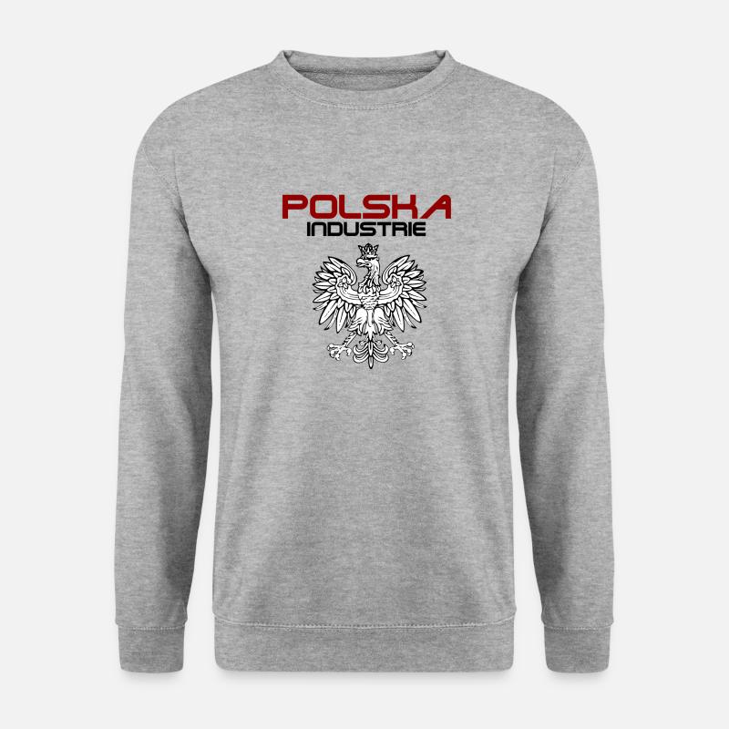 polska industrie Adler - Unisex Pullover - Weißgrau meliert
