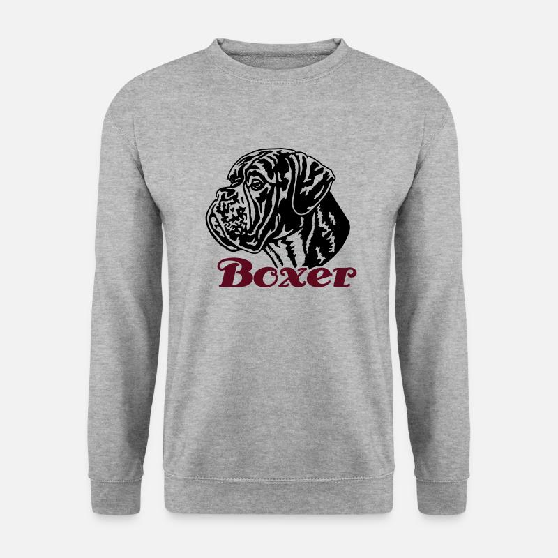 588 Boxer - Unisex Pullover - Weißgrau meliert
