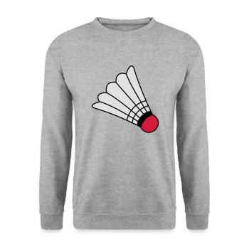 Badminton - Unisex Pullover - Weißgrau meliert - Vorne - Alina (178cm) & Michal (187cm)