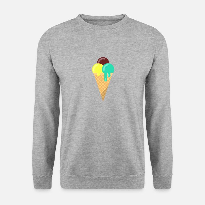 Eiscreme - Unisex Pullover - Weißgrau meliert
