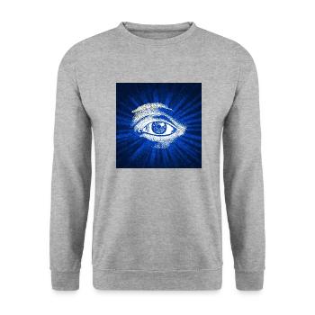 Auge - Unisex Pullover - Weißgrau meliert - Vorne - Alina (178cm) & Michal (187cm)