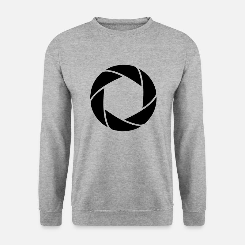 Iris - Fotoblende - Unisex Pullover - Weißgrau meliert