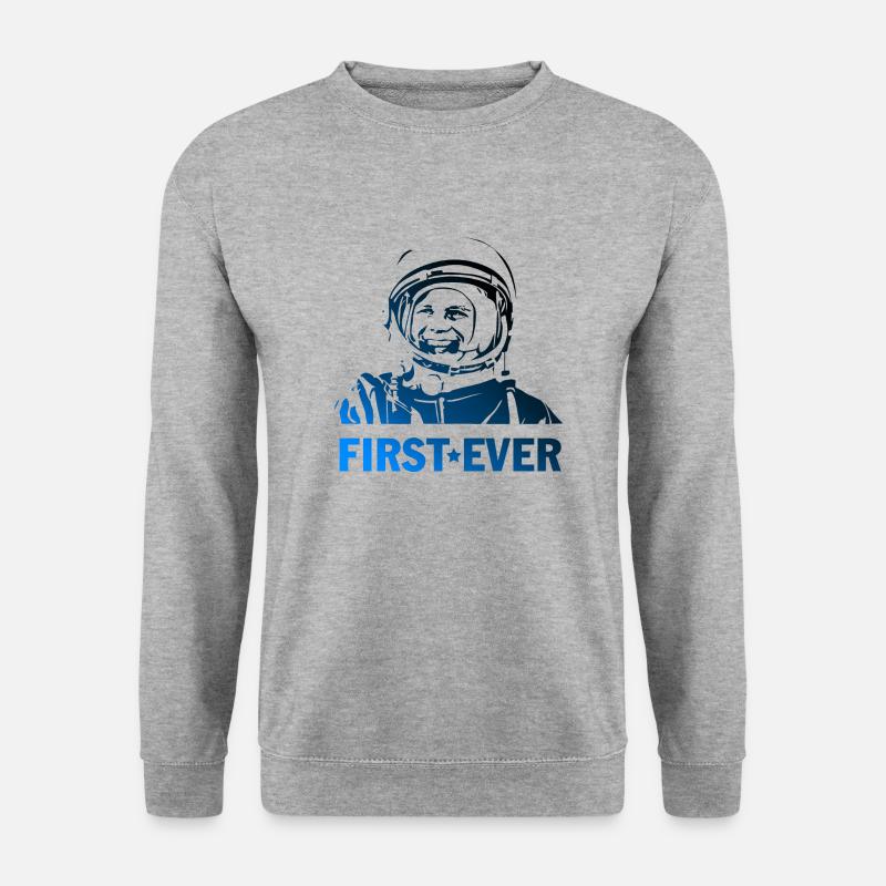 gagarin first ever - Unisex Pullover - Weißgrau meliert