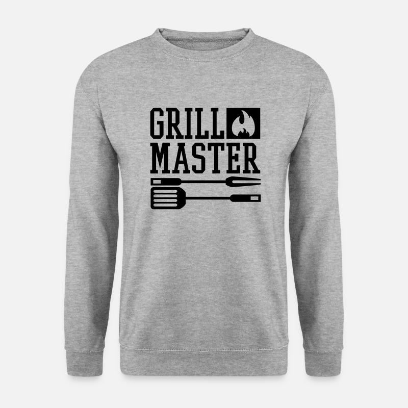 grill_master_1_f1 - Unisex Pullover - Weißgrau meliert