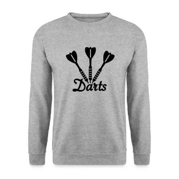 Jeu de fléchettes - Sweat-shirt Unisexe - gris chiné - Devant - Alina (178cm) & Michal (187cm)