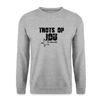 Shirts Proud of you By Natasja Poels - Unisex Sweatshirt - salt & pepper - Front - Alina (178cm) & Michal (187cm)