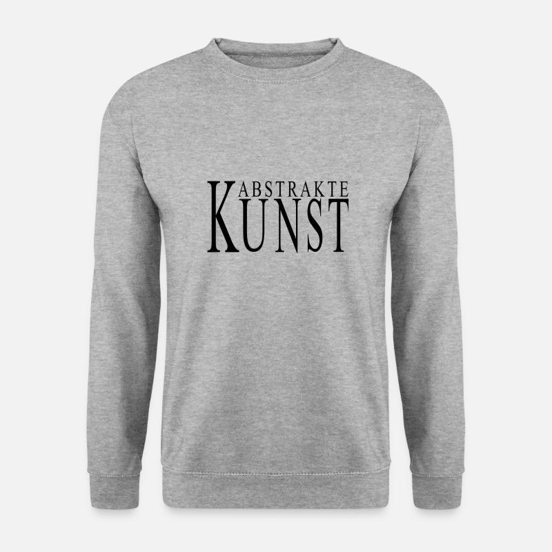 Wort Abstrakte Kunst schwarz - Unisex Pullover - Weißgrau meliert