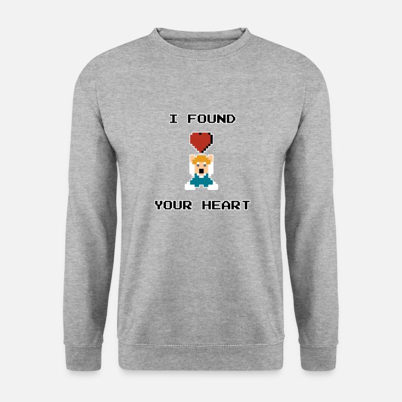Ich habe dein Herz gefunden - Unisex Pullover - Weißgrau meliert