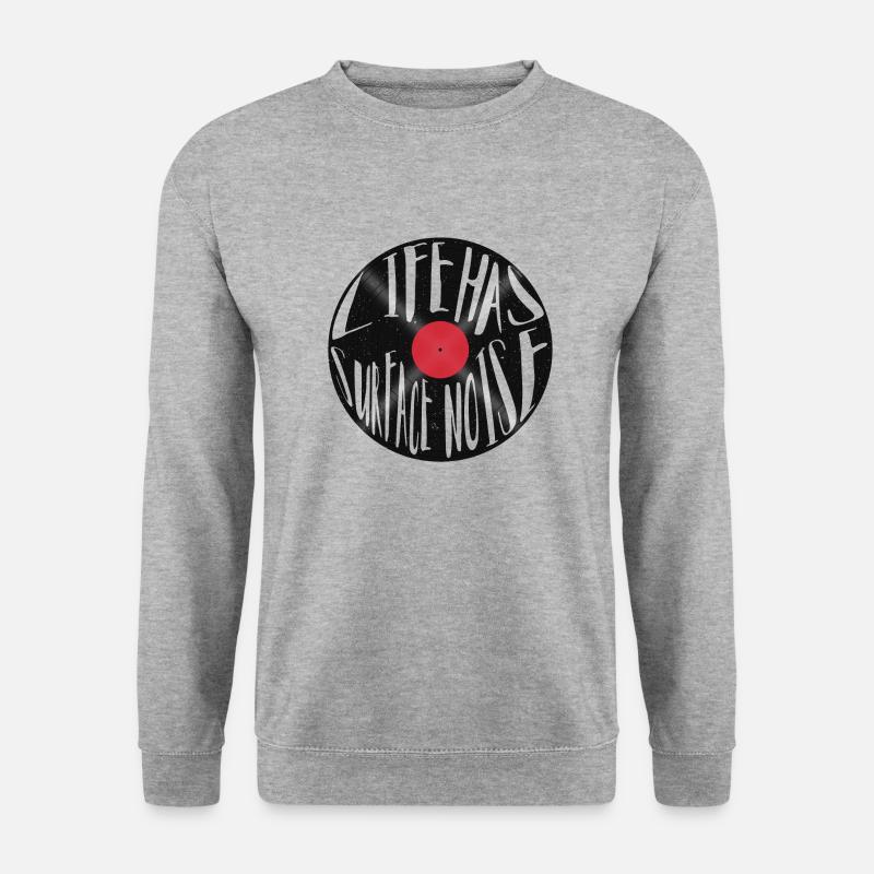 Life Has Surface Noise - Unisex Pullover - Weißgrau meliert