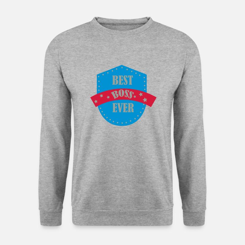 best_boss - Unisex Pullover - Weißgrau meliert