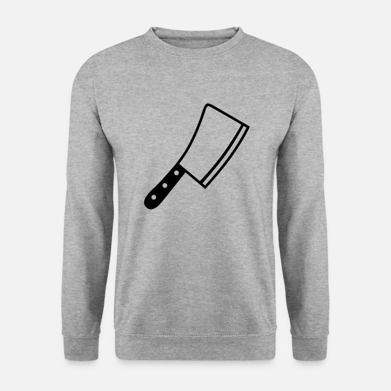 Messer - Unisex Pullover - Weißgrau meliert