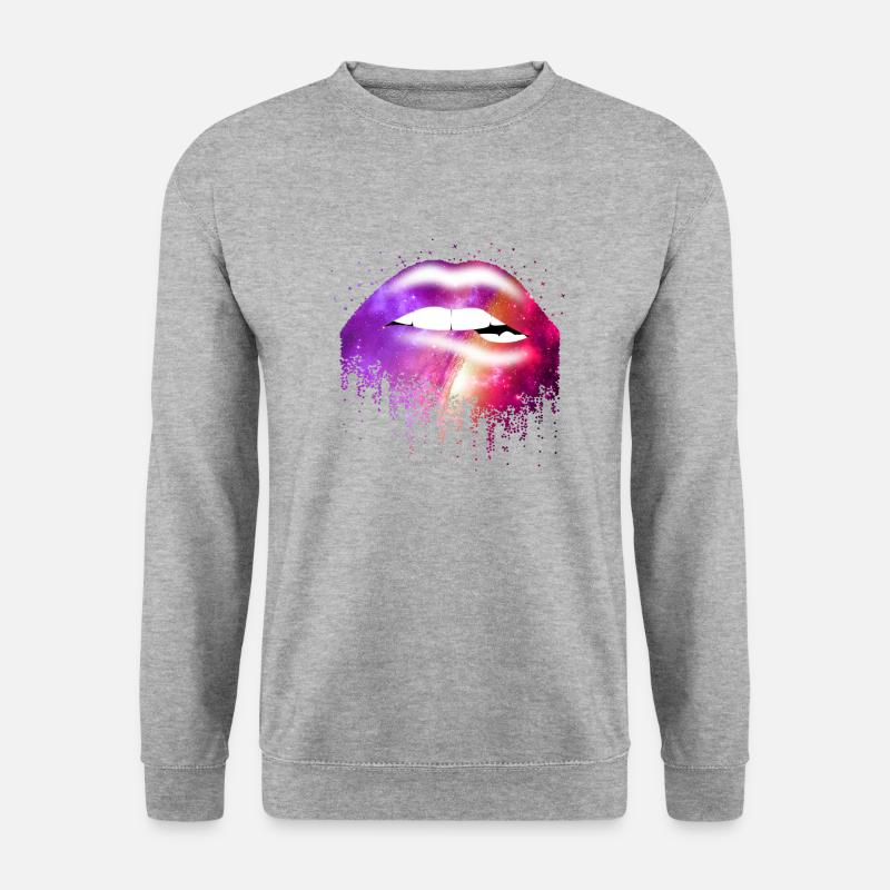 Galaxy Lip - Unisex Pullover - Weißgrau meliert