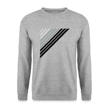 Forme triangulaire Beaucoup de lignes de lignes - Sweat-shirt Unisexe - gris chiné - Devant - Alina (178cm) & Michal (187cm)