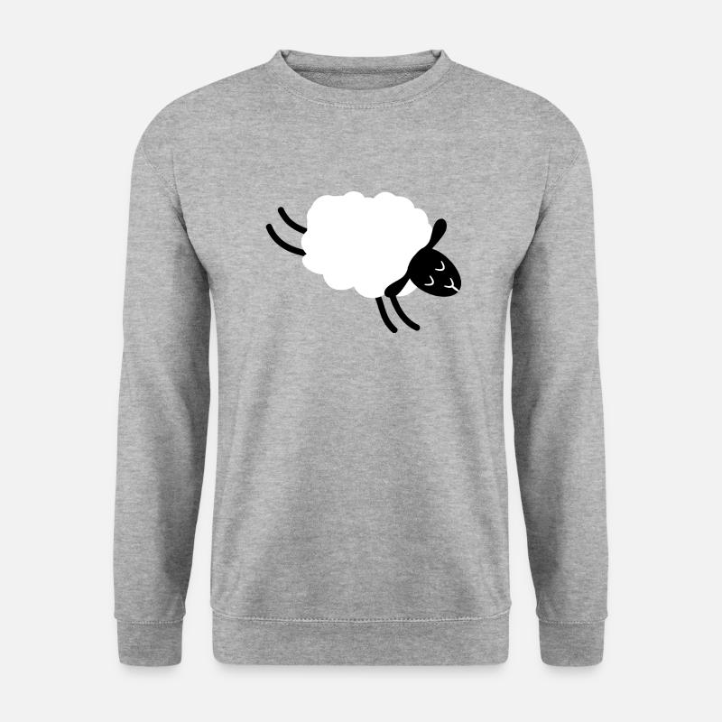 Jumping Sheep - Unisex Pullover - Weißgrau meliert