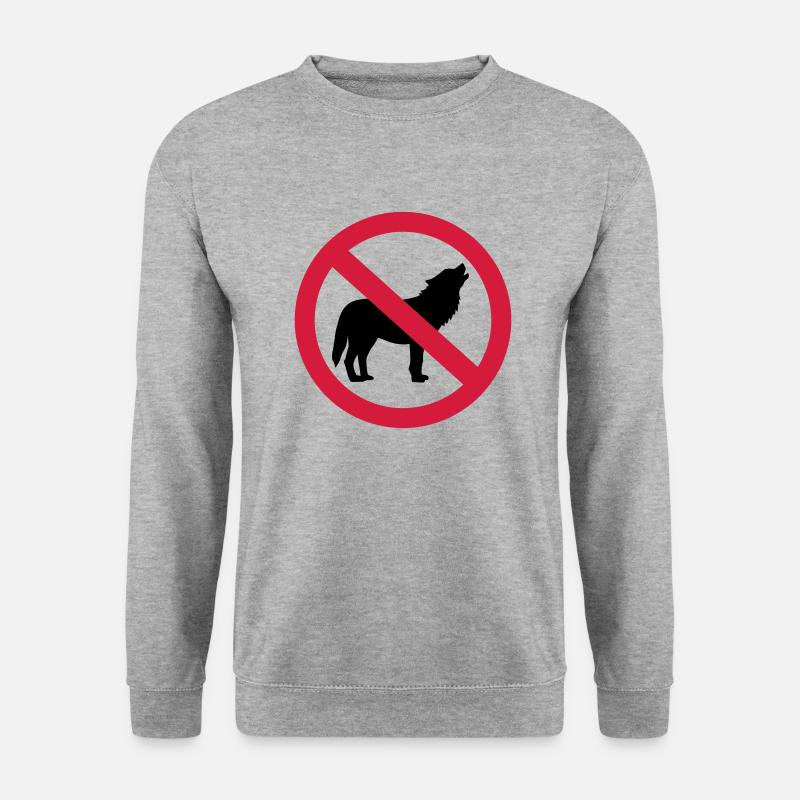 Wolf - Unisex Pullover - Weißgrau meliert
