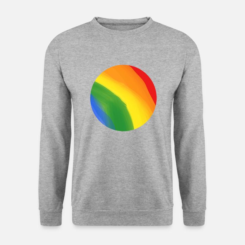 Farben des Regenbogens - Unisex Pullover - Weißgrau meliert