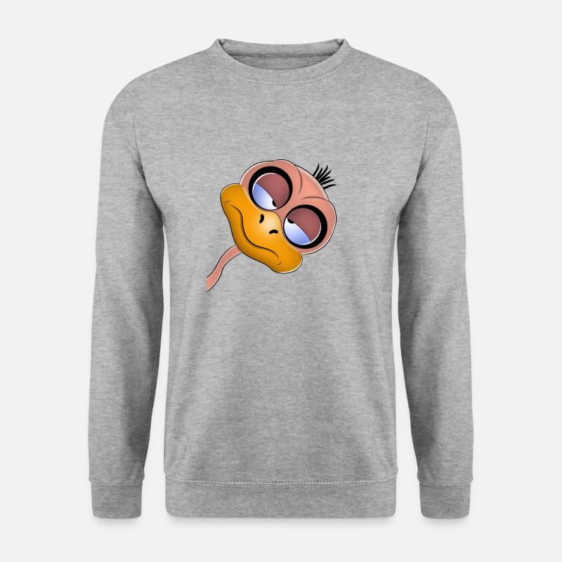 Vogel Strauß - Unisex Pullover - Weißgrau meliert