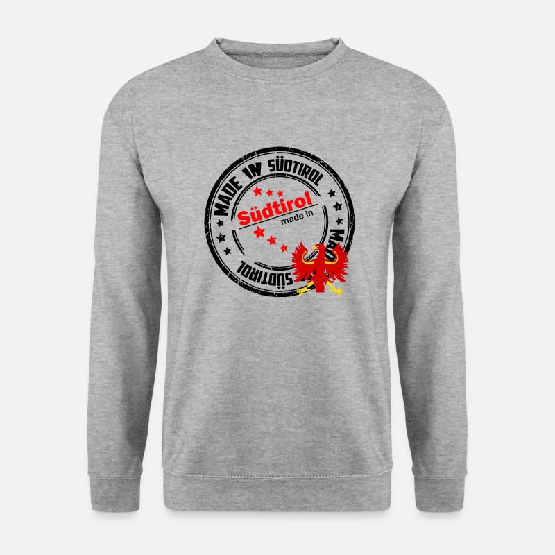 Made in Südtirol - Unisex Pullover - Weißgrau meliert