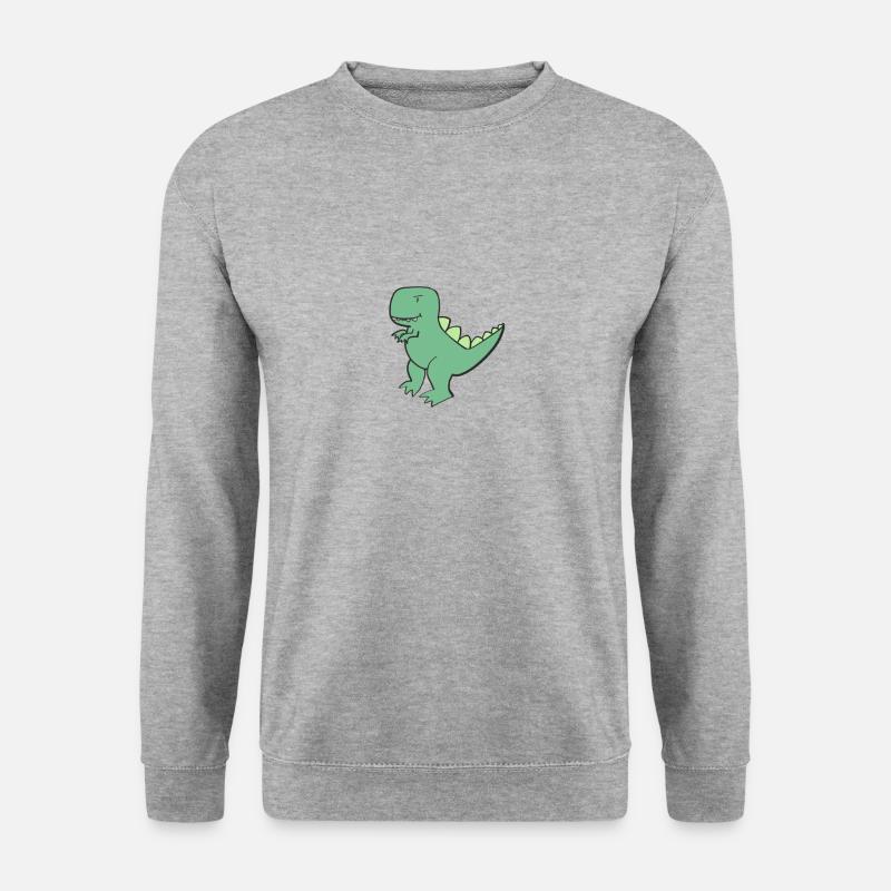 T-Rex - Unisex Pullover - Weißgrau meliert