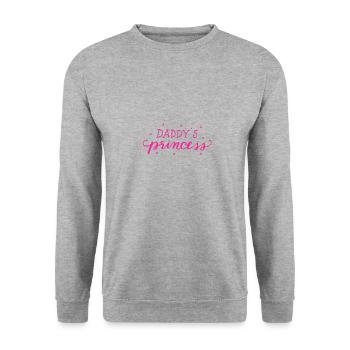 Daddy's Princess Girl Daughter Daughter girl - Unisex Sweatshirt - salt & pepper - Front - Alina (178cm) & Michal (187cm)