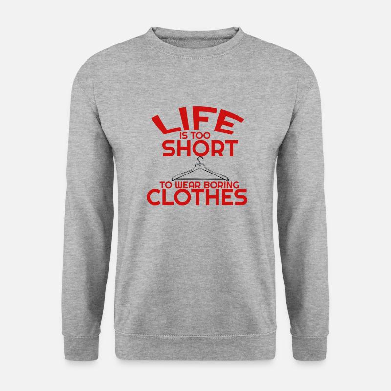 Fashion - Unisex Pullover - Weißgrau meliert