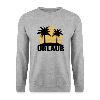 Urlaub - Unisex Pullover - Weißgrau meliert - Vorne - Alina (178cm) & Michal (187cm)