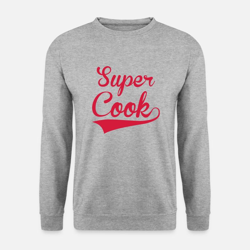 Super Cook - Unisex Pullover - Weißgrau meliert