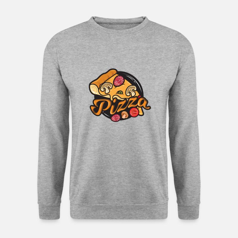 Pizza Pizza Pizza - Unisex Pullover - Weißgrau meliert