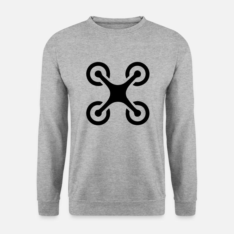 4x copter - Unisex Pullover - Weißgrau meliert