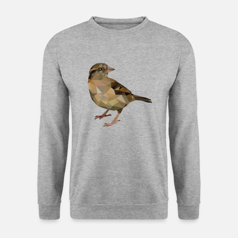 Spatz - Unisex Pullover - Weißgrau meliert