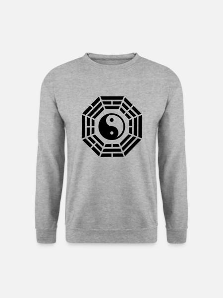 Feng shui - Unisex Pullover - Weißgrau meliert