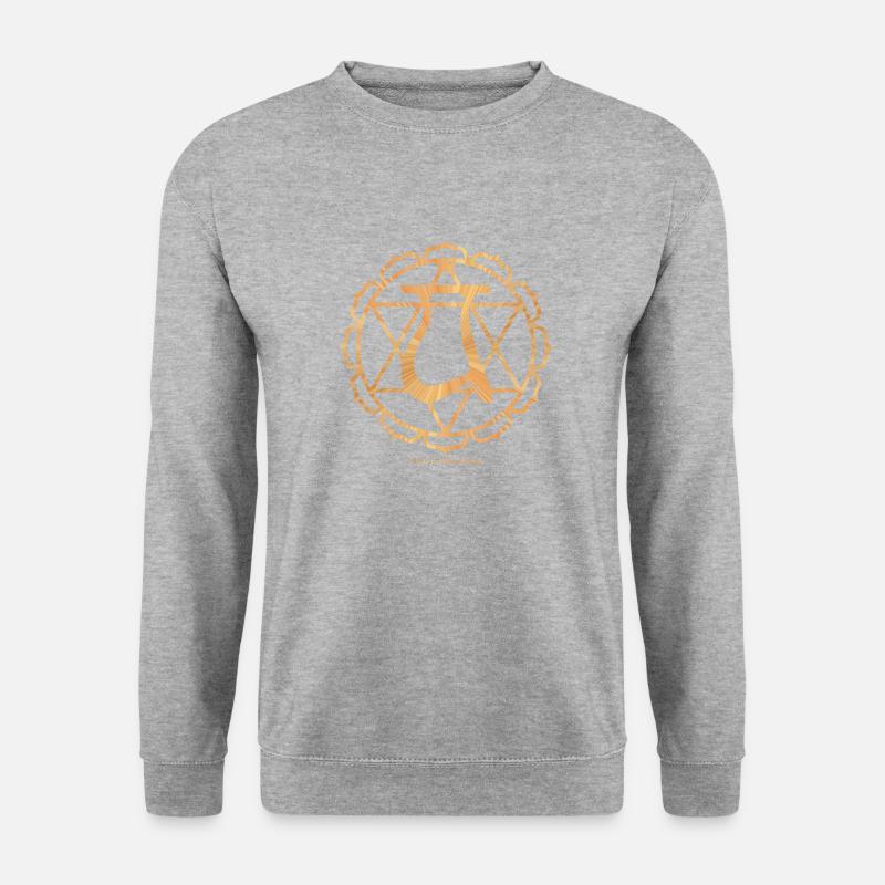 Herz Chakra - Unisex Pullover - Weißgrau meliert