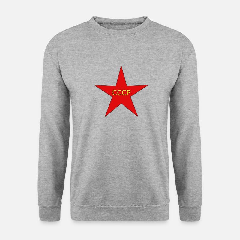 Roter Stern der UdSSR - Unisex Pullover - Weißgrau meliert