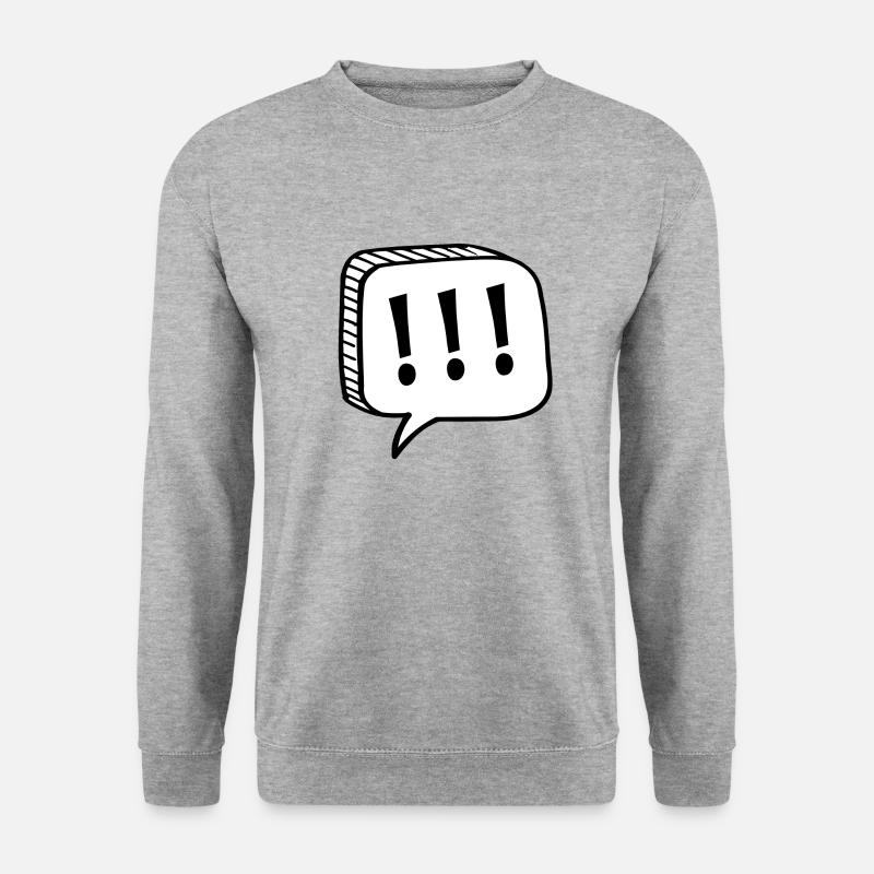 Points d’exclamation - Sweat-shirt Unisexe - gris chiné