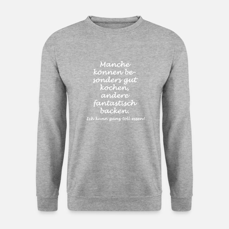 lustiger Spruch humor witzige Sprüche lustige cool - Unisex Pullover - Weißgrau meliert