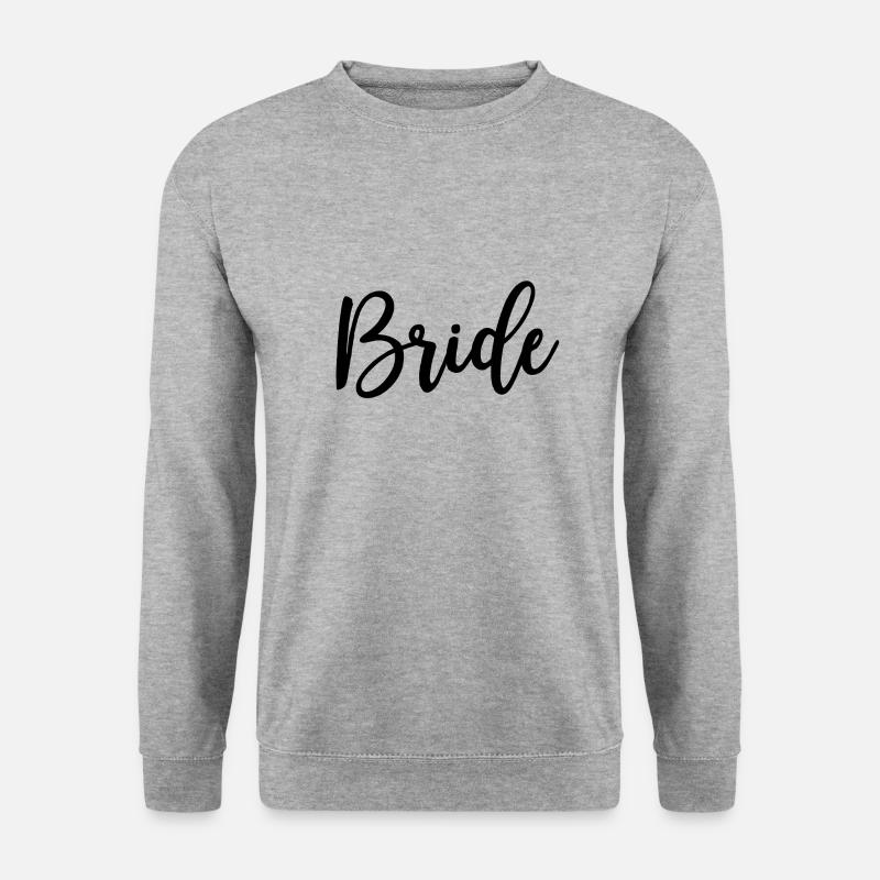 Bride Braut Hochzeit Geschenk - Unisex Pullover - Weißgrau meliert