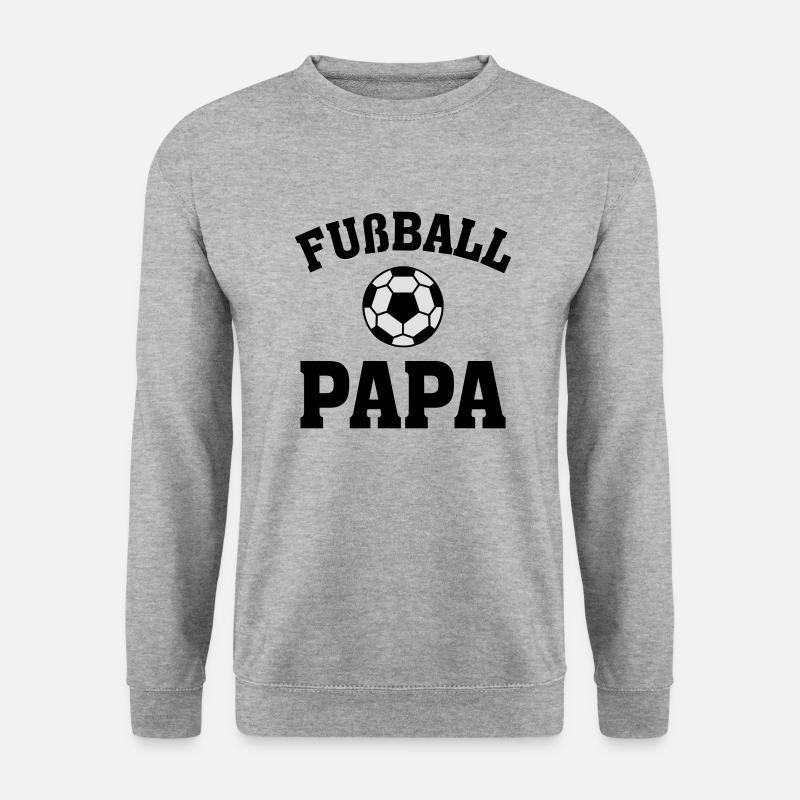 Fußball Papa - Unisex Pullover - Weißgrau meliert