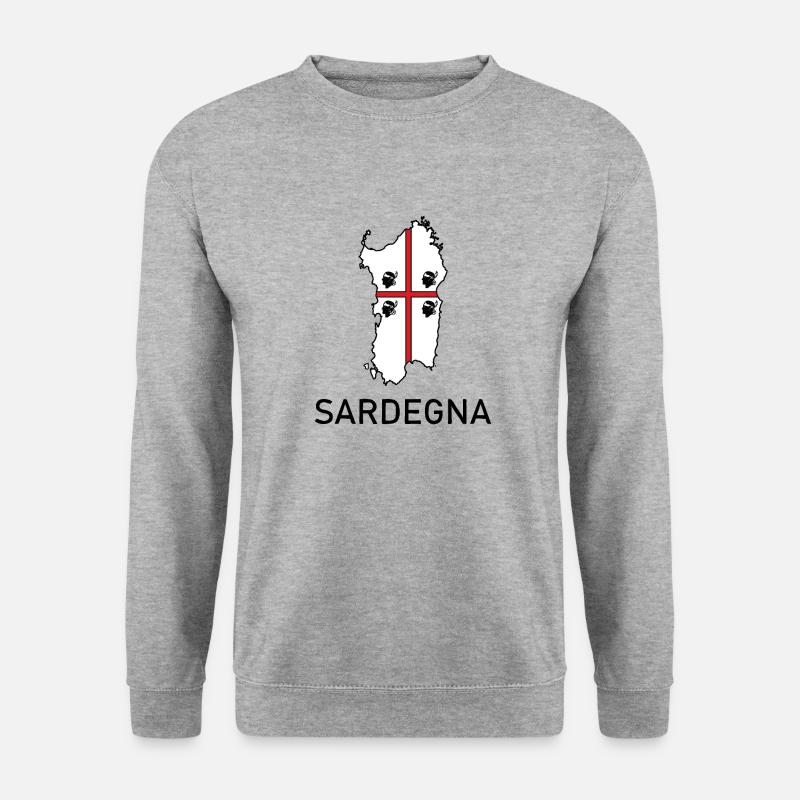 Sardinien - Unisex Pullover - Weißgrau meliert