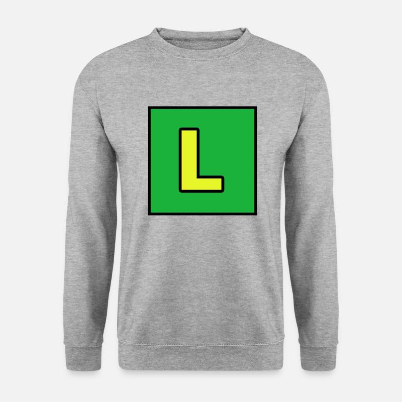 Luigui - Unisex Pullover - Weißgrau meliert