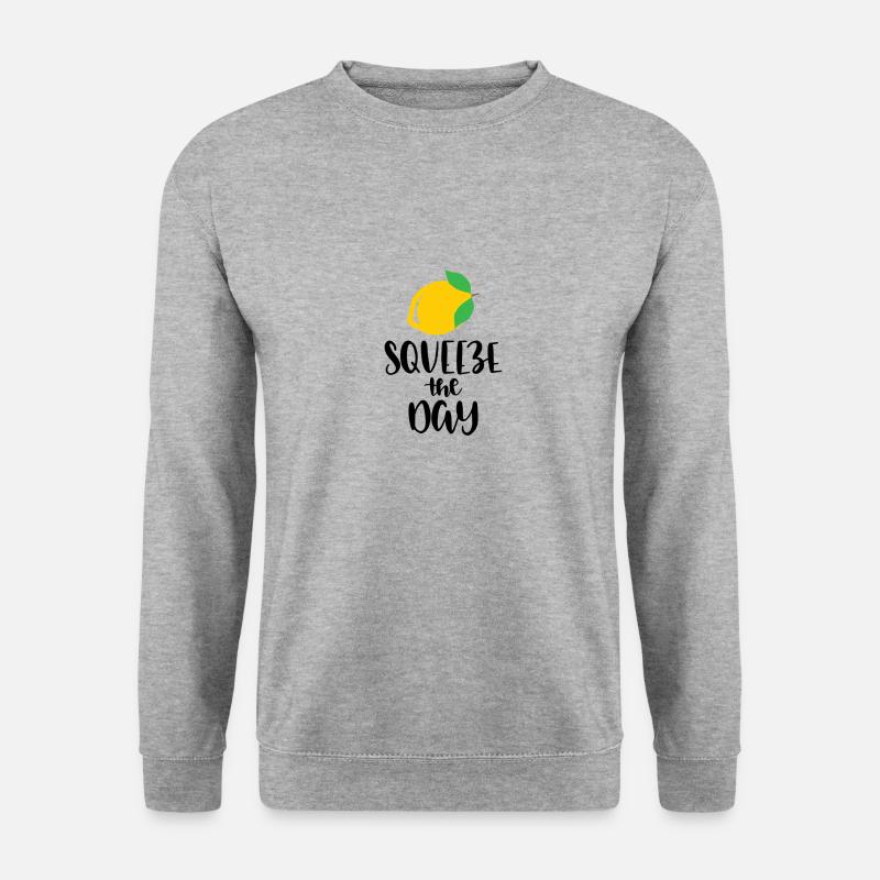 squeeze the day - Unisex Pullover - Weißgrau meliert