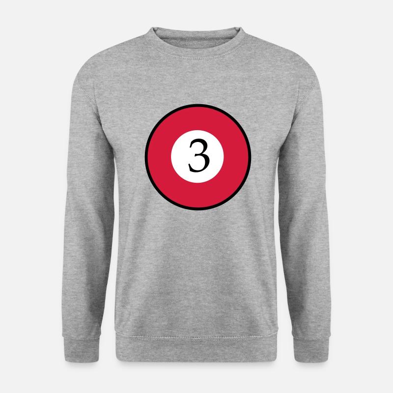 Billard - Unisex Pullover - Weißgrau meliert