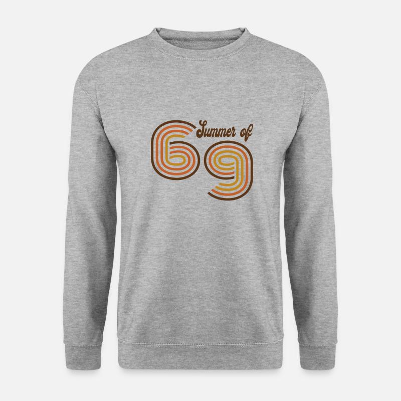 Summer of 69 Vintage Retro Geschenk - Unisex Pullover - Weißgrau meliert