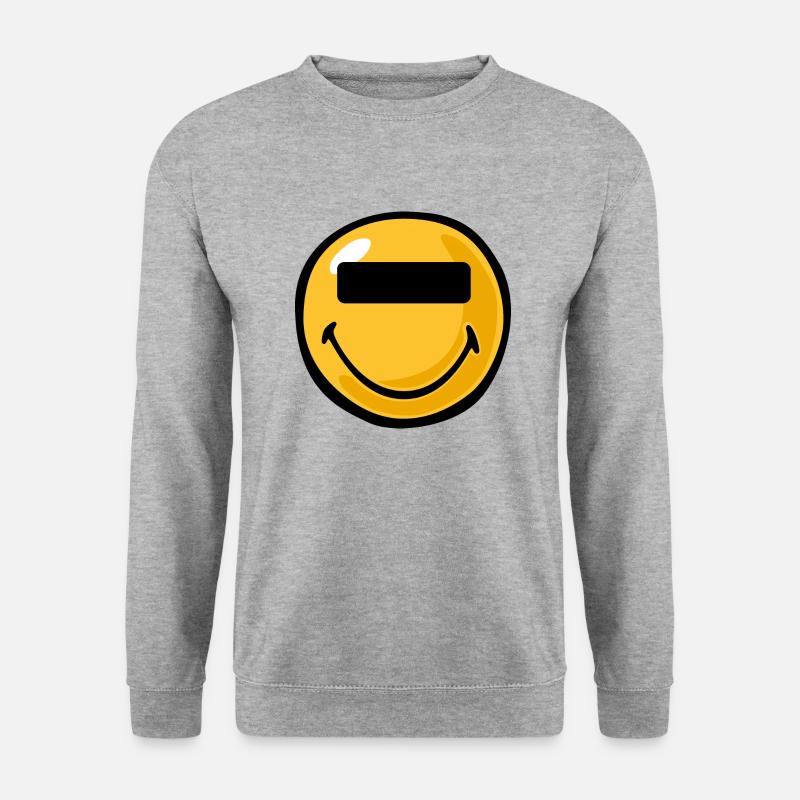 Smiley anonymous - Unisex Pullover - Weißgrau meliert