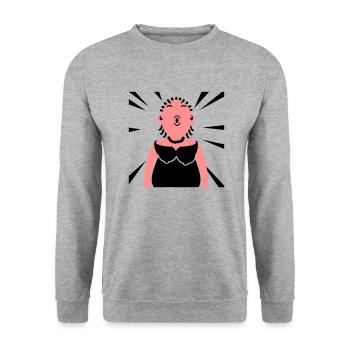 Chanteuse d’opéra / Fat Lady Sings (2c) - Sweat-shirt Unisexe - gris chiné - Devant - Alina (178cm) & Michal (187cm)