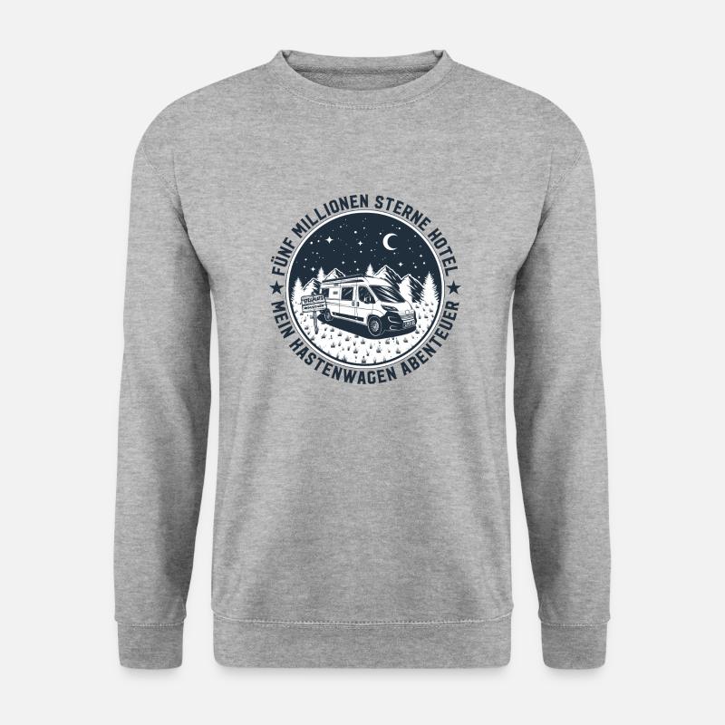 5 Millionen Sterne Hotel Kastenwagen - Unisex Pullover - Weißgrau meliert