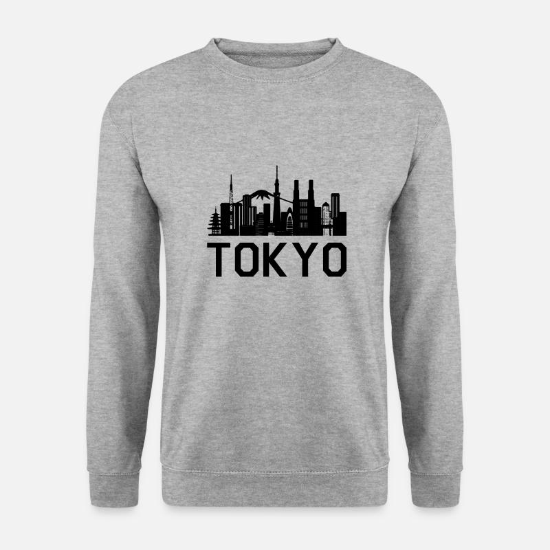 tokyo logo - Unisex Pullover - Weißgrau meliert