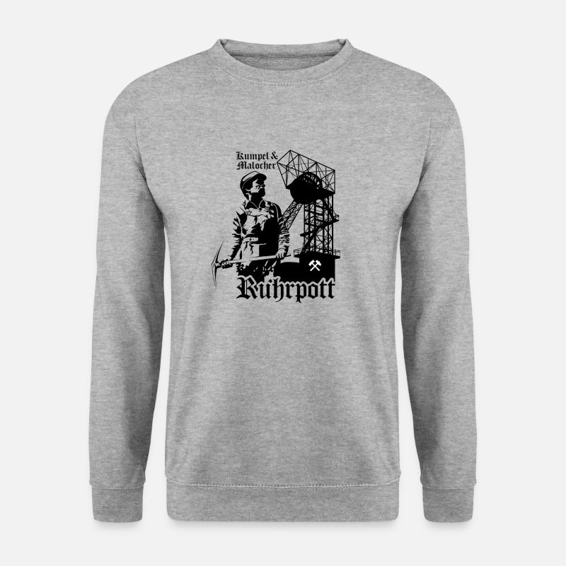 Ruhrpott - Kumpel und Malocher - Unisex Pullover - Weißgrau meliert