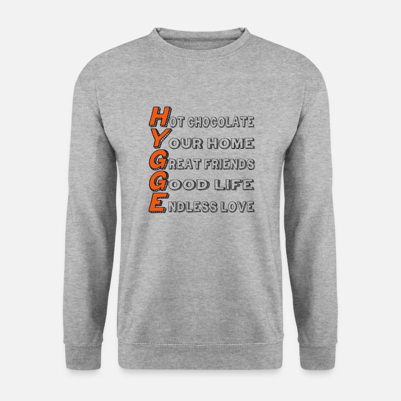 HYGGE Lifestyle - Unisex Pullover - Weißgrau meliert
