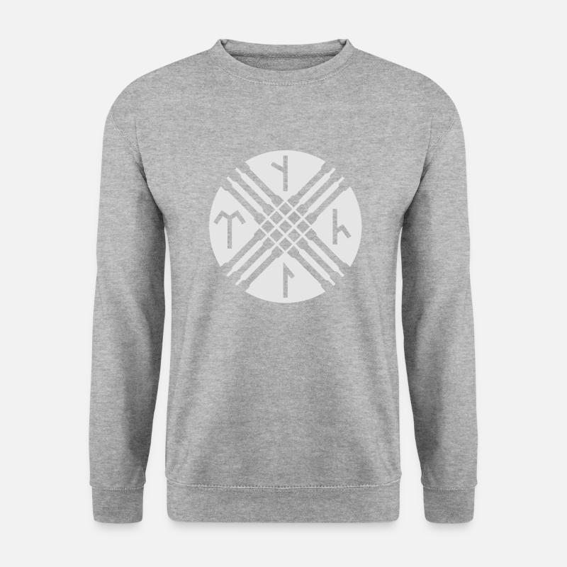 Turk Tengri - Unisex Pullover - Weißgrau meliert