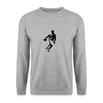 Basketteur - Sweat-shirt Unisexe - gris chiné - Devant - Alina (178cm) & Michal (187cm)